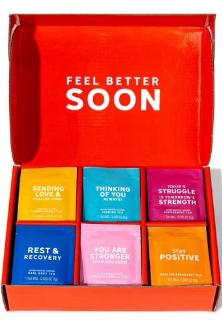 Thoughtfully Gourmet, Sending Positive Vibes Tea Gift Set, 6 Flavors Set of 90
