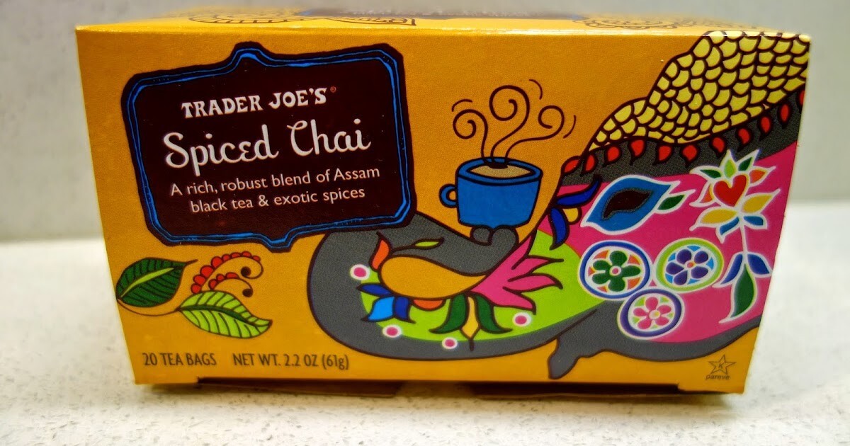 Trader Joe’s SPICED CHAI 20-Tea Bags Assam Black Tea & Exotic Spices *BB 7/2026*