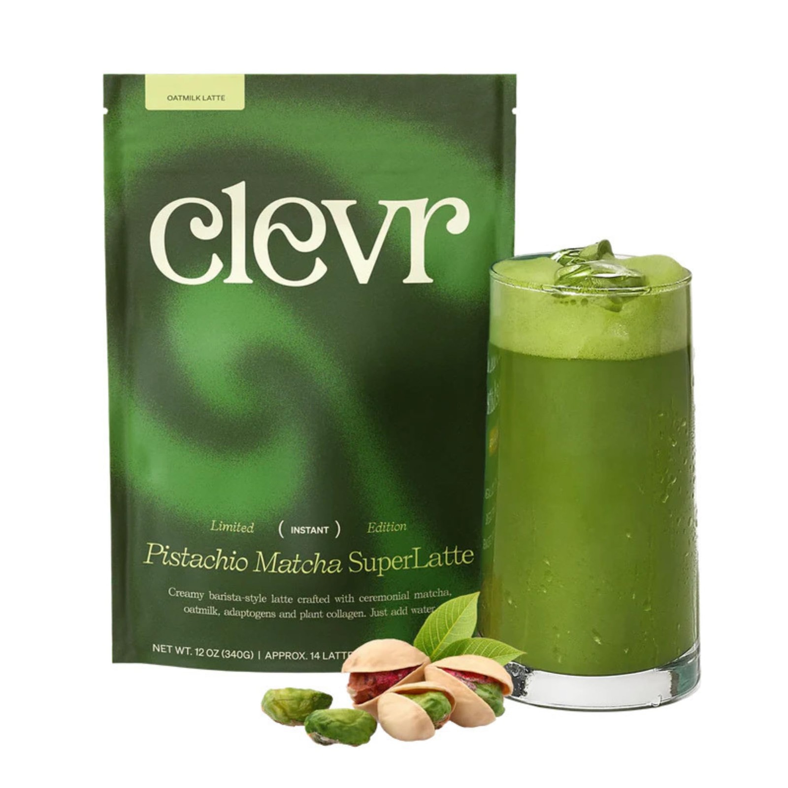 Pistachio Matcha SuperLatte, Organic Ceremonial Grade, Instant Superfood Powd…