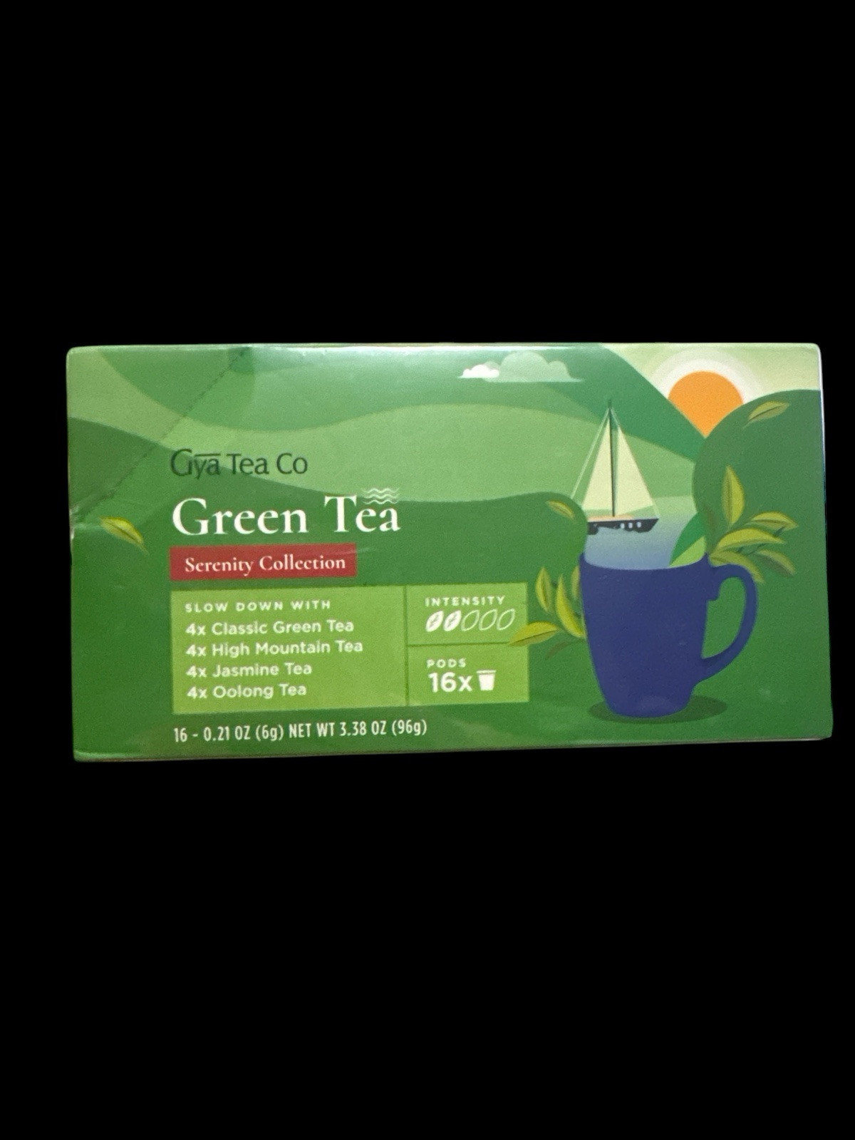 GYA Tea Co GREEN TEA K Cups 16x ASSORTED Exp 11/26