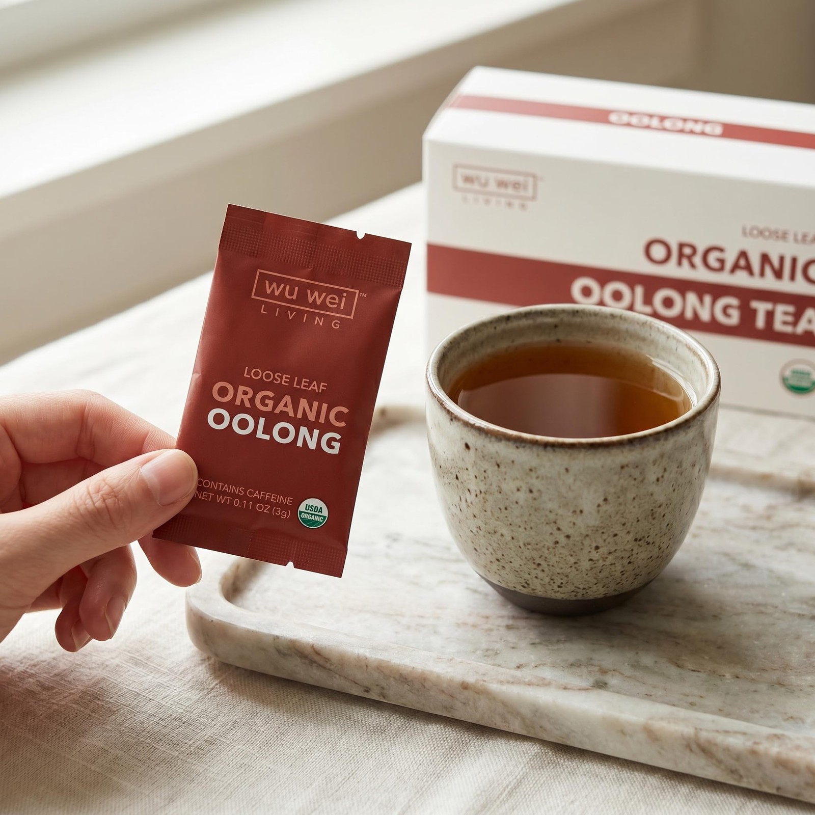Organic Oolong Tea, USDA Certified, Single Serve Loose Leaf, Low Caffeine, Na…