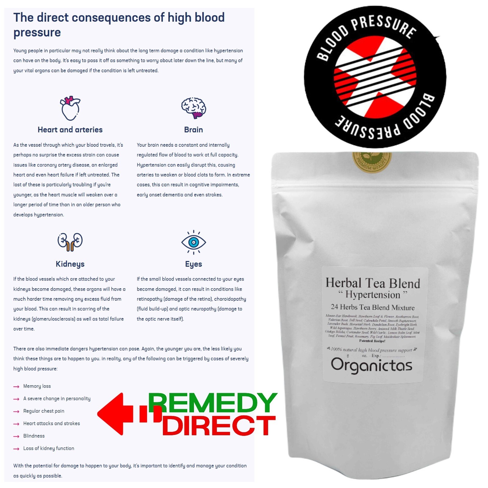 Best HYPERTENSION TEA – A Tea good for Hypersension 24 organic Herbs Tea Blend