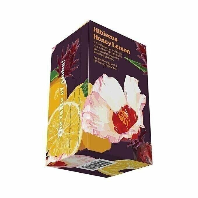 Hawaiian Island Tea Hibiscus Honey Lemon Flavored Green 20 Tea Bags 1.41 oz.
