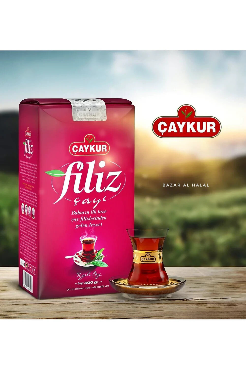 Caykur Turkish Black Tea (Filiz Cayi) Pack of 2 each 500gr (Total 35.27oz)