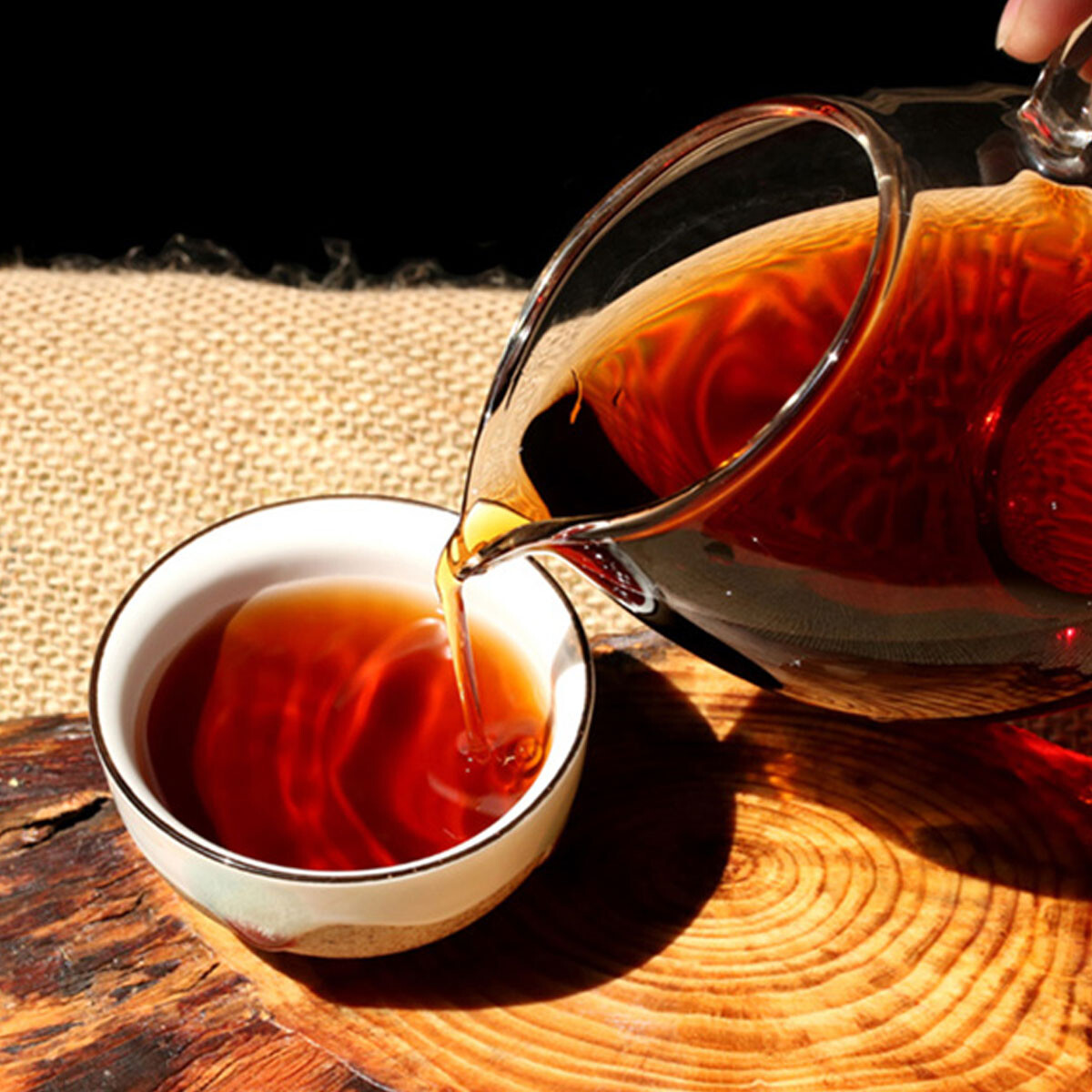 Ripe Pu erh Tea Cake Yunnan Black Tea Old Tree Seven Sons Premium 357g
