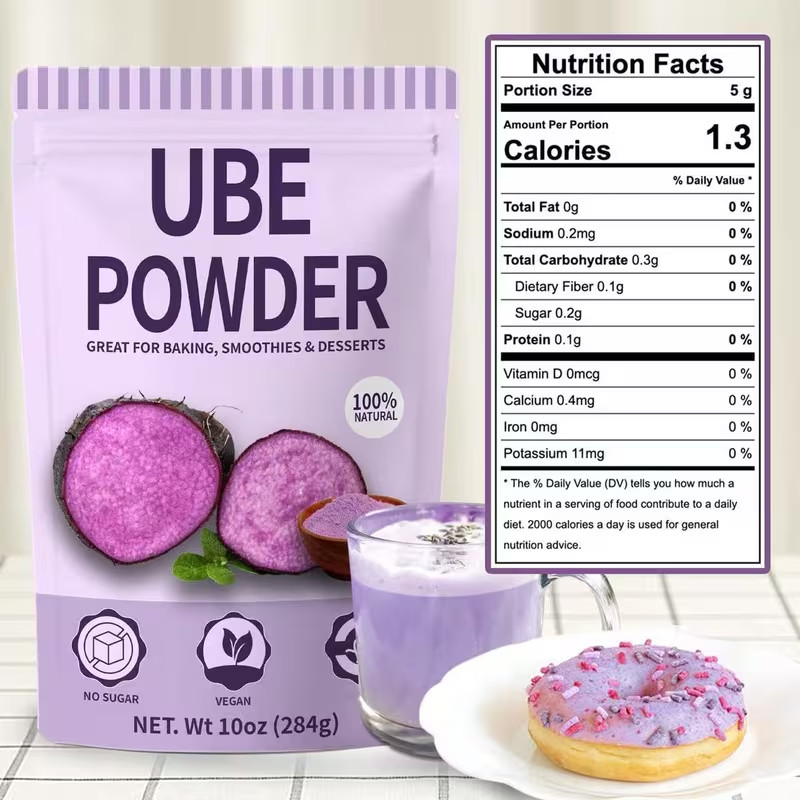 10oz Natural Purple Ube Powder Vibrant Purple Yam Powder For Baking Desserts