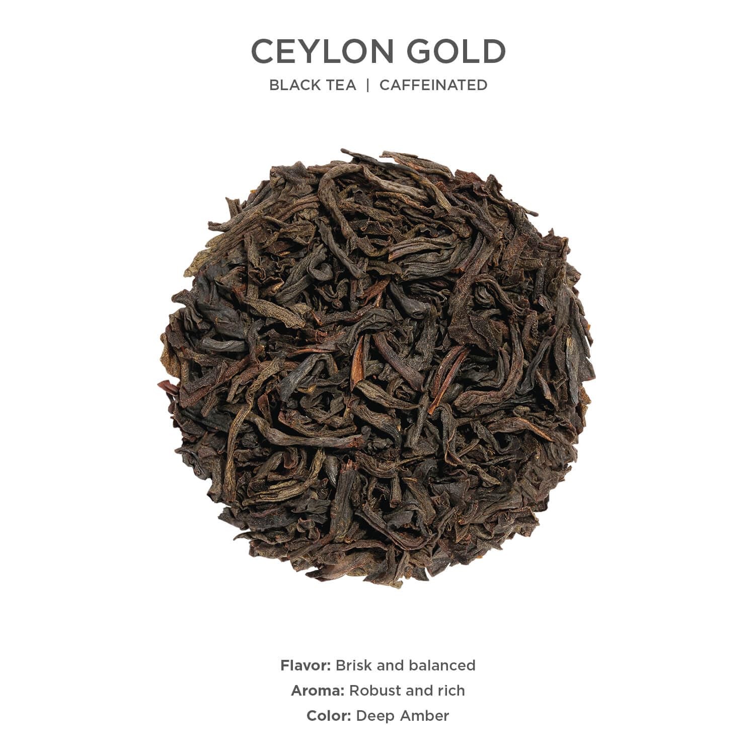 Ceylon Gold Premium Loose Leaf Black Tea Blend Canister Makes 3550 Cups