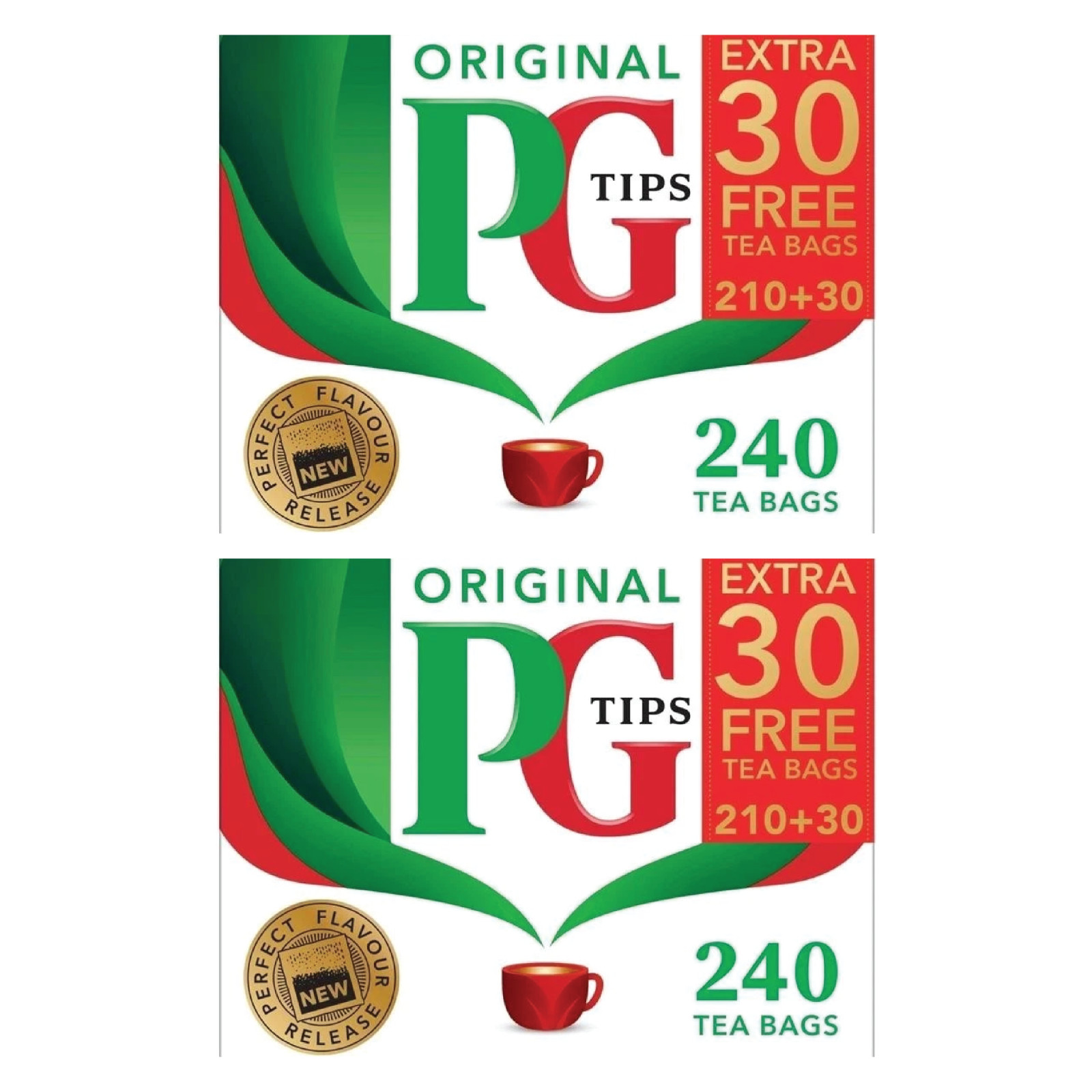 PG Tips 240 Tea Bags Pack of 2 Classic British Black Tea Pack – WITHOUT BOX