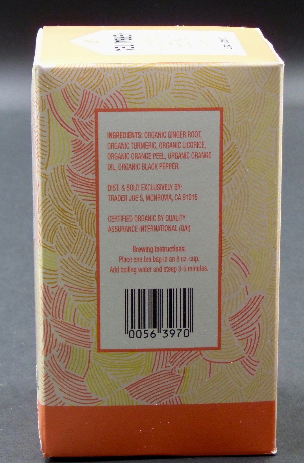 2 Boxes Trader Joe’s ORGANIC GINGER TURMERIC HERBAL TEA Tumeric Caffeine Free 🌺