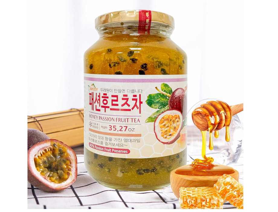Apexy Korean Honey Passionfruit Mango Tea Made with Real Fruit 35.27oz
