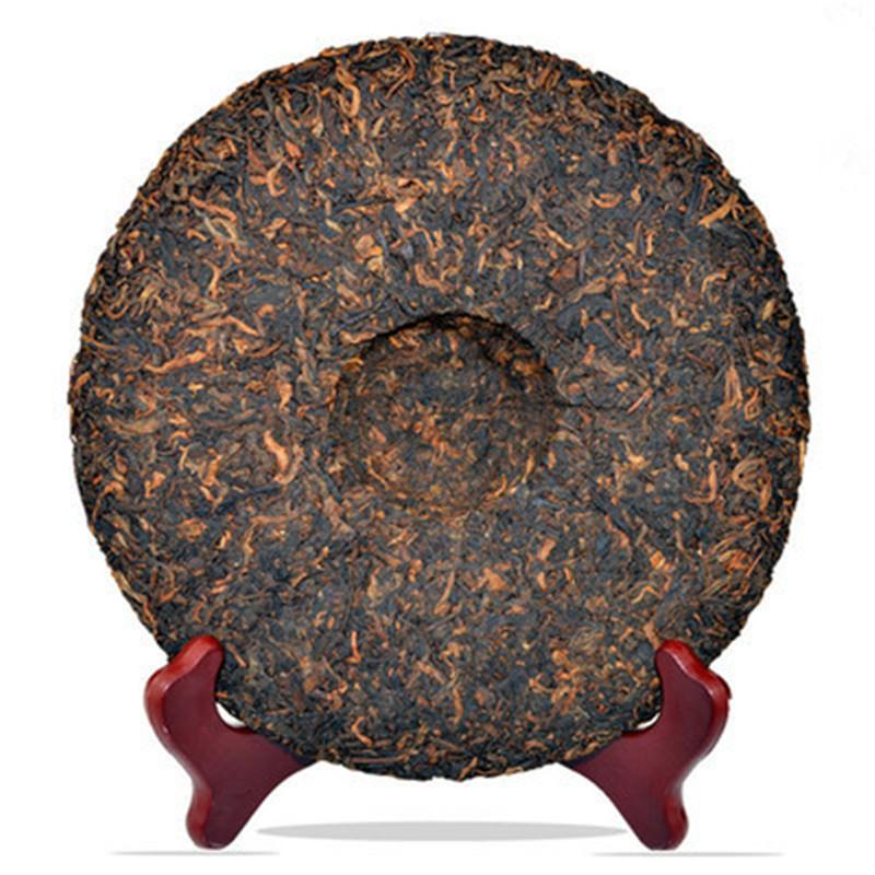 Premium Yunnan Ripe Puerh Tea Natural Wild Golden Bud Palace 357g Cake