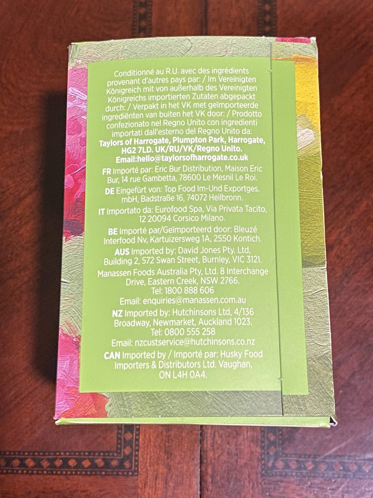 Taylors of Harrogate Tea – Lychee & Lime Green Tea – 5 20 count BB 2/2027