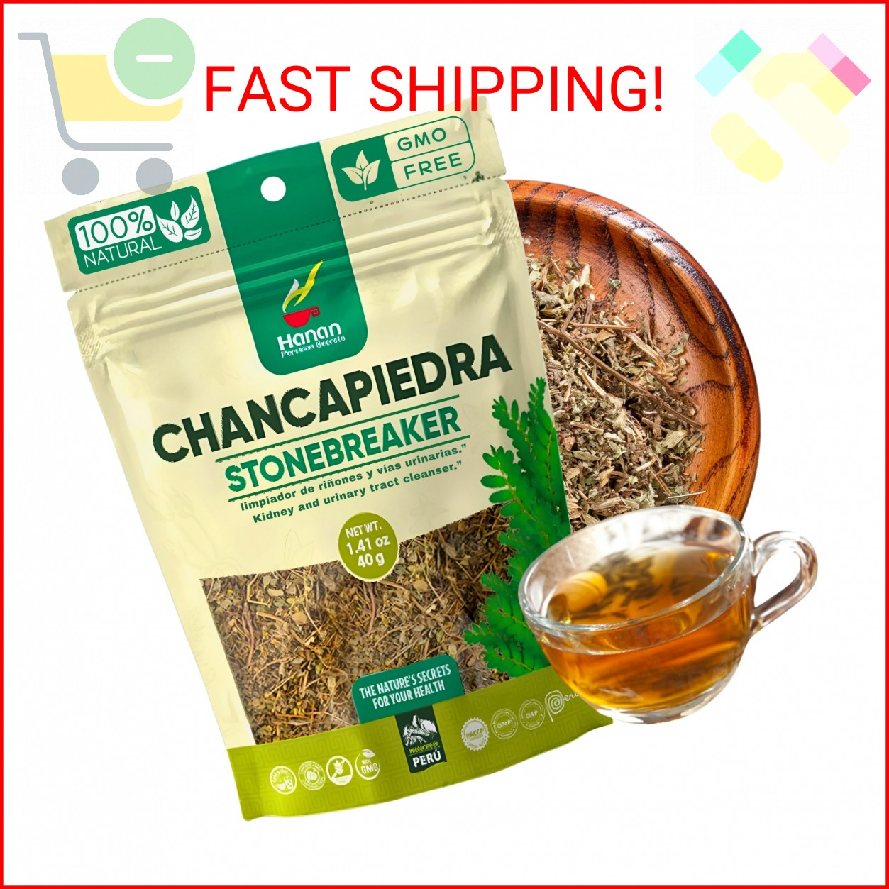 Hanan Chanca Piedra Loose Leaf 1.4oz – Stonebreaker Herbal Tea 40g Dried Vegan L