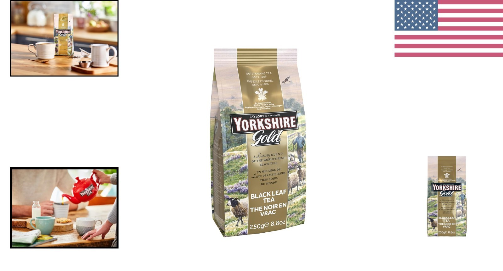High Caffeine Yorkshire Gold Loose Leaf Tea – 8.8 Ounce Allergen-Free Delight