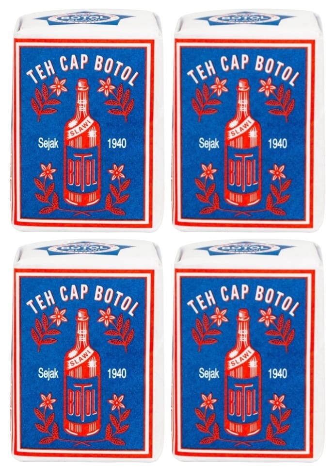 Teh Cap Botol, Teh Hijau Wangi Melati, Blue Pack, 40g (Pack of 4)