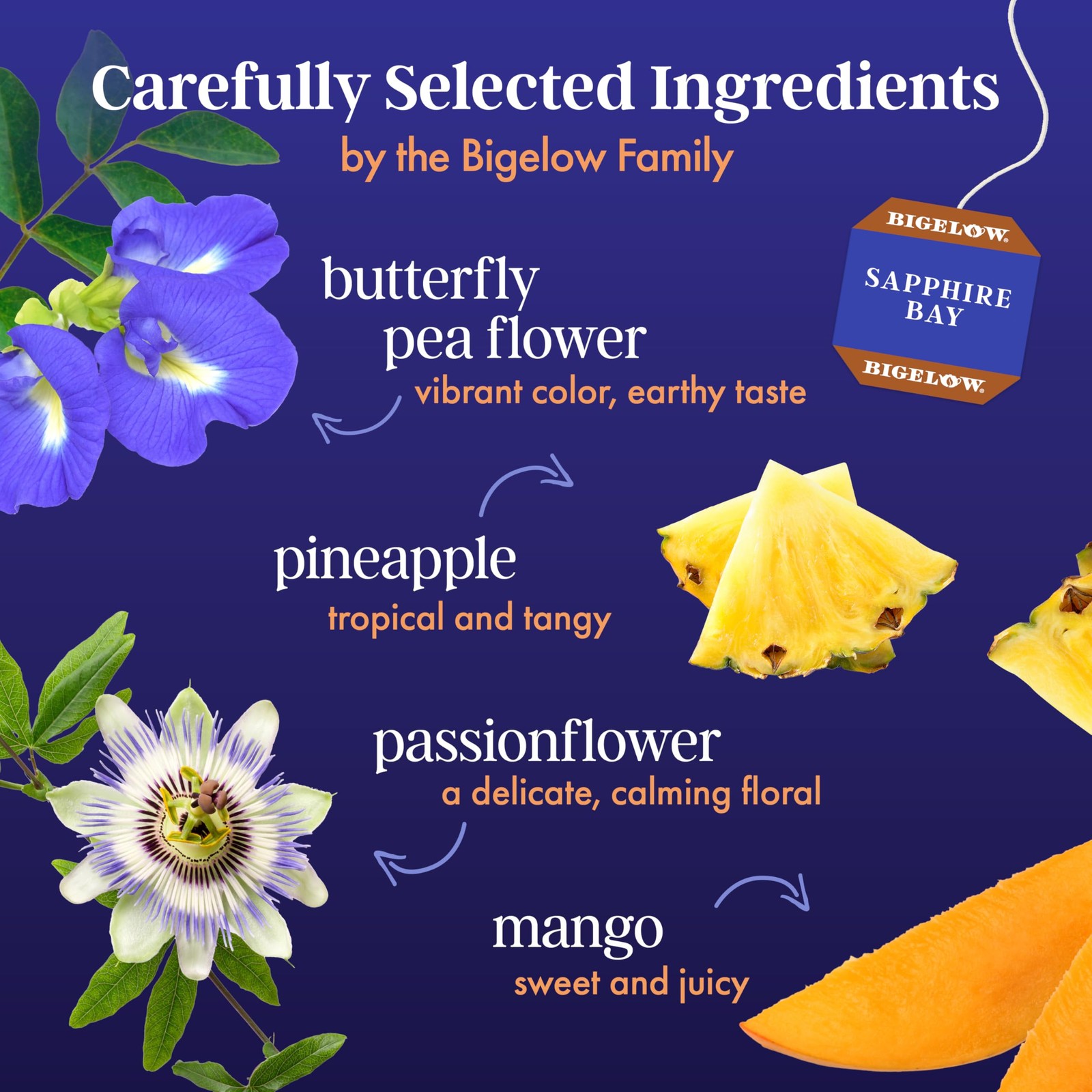Sapphire Bay Butterfly Pea Flower, Blue Tea, Caffeine Free (Pack of 6), 108 T…