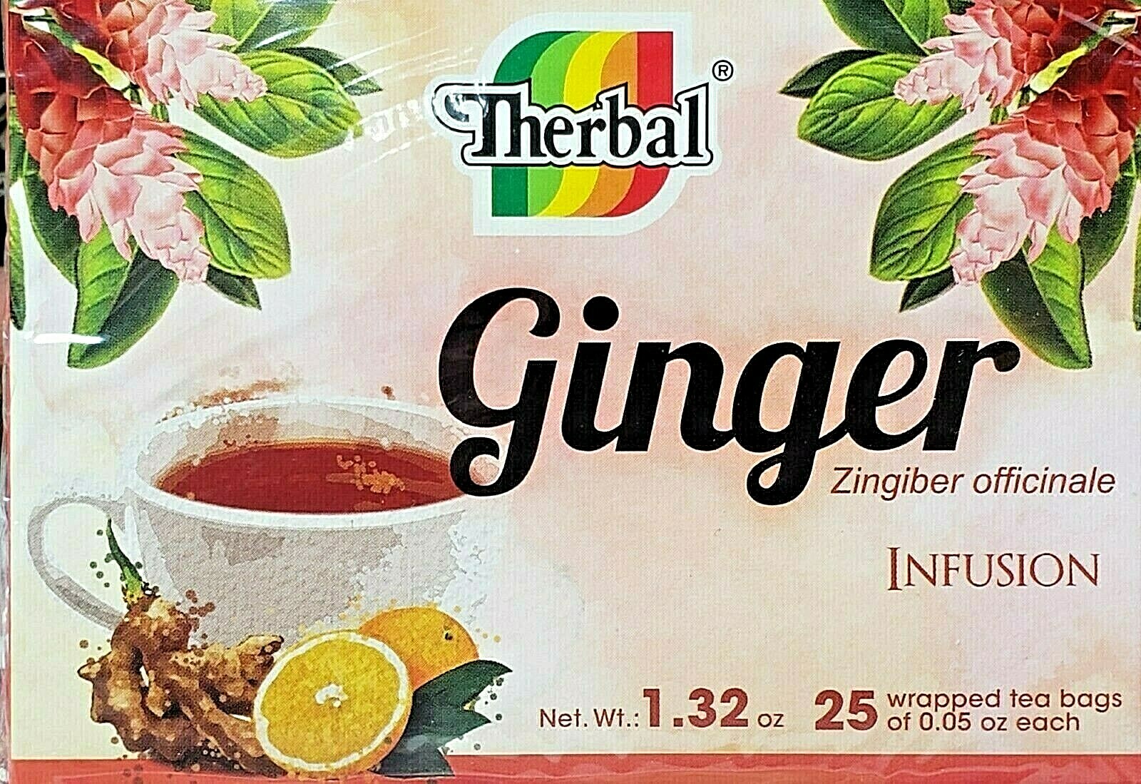 2 Packs TE de JENGIBRE / GINGER TEA BLEND 50 Bags Therbal Made in Mexico