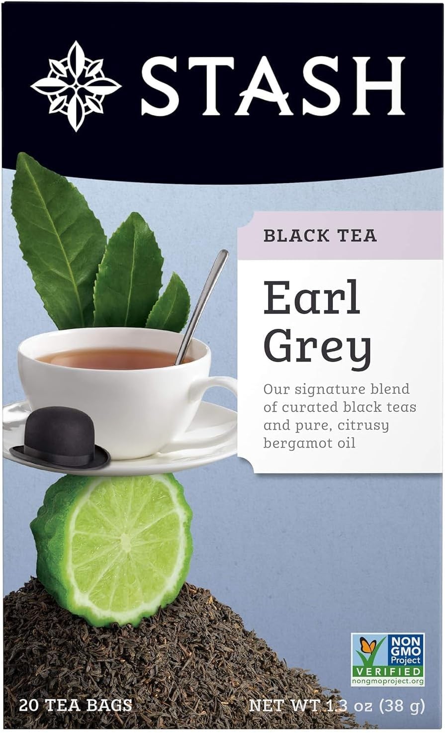 Tea Black Tea, Earl Gray, 20 Tea Bags, 1.3 oz (38 g)