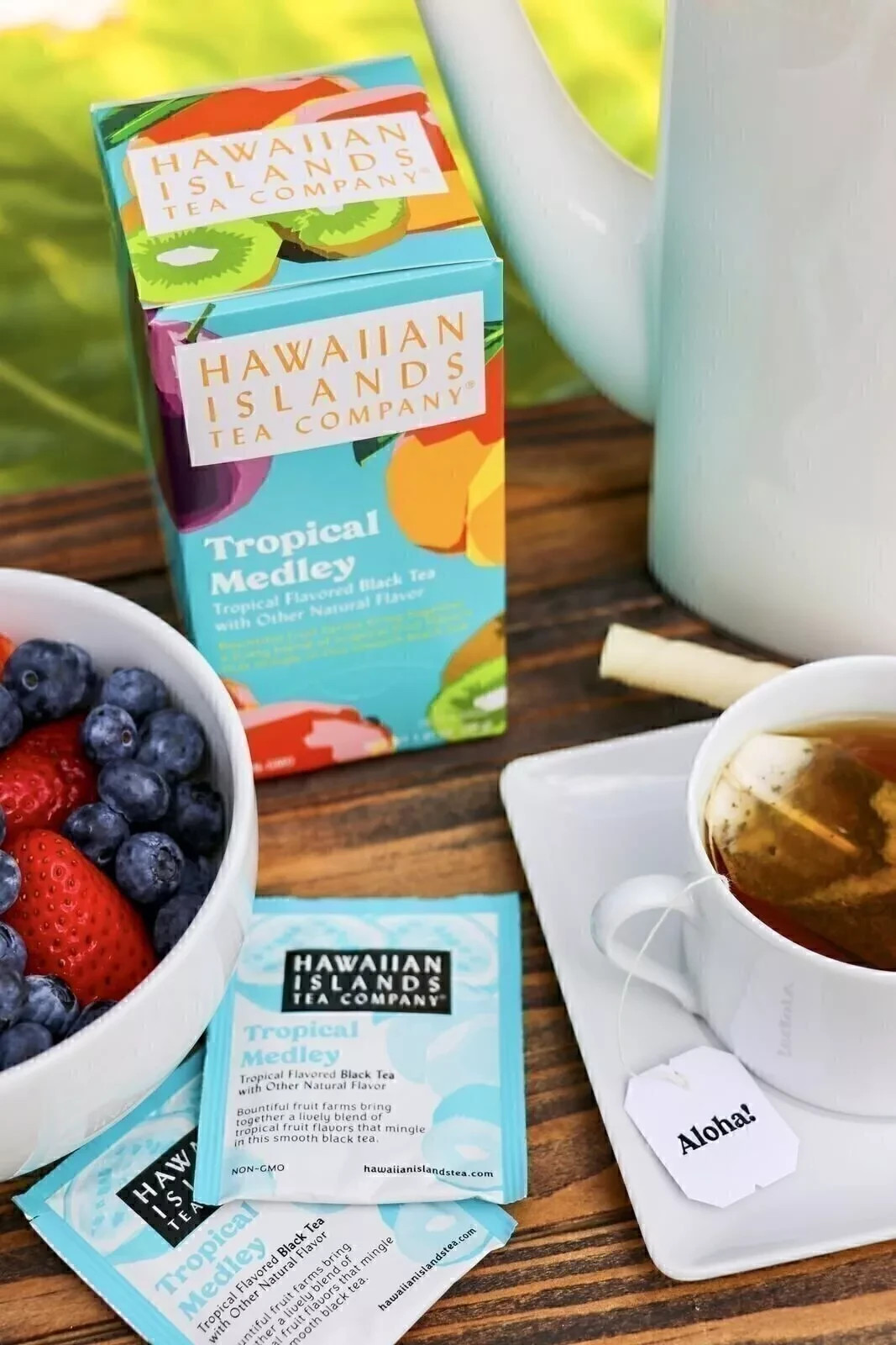 Hawaiian Islands Tropical Fruit Medley Black Tea, All Natural – 20 Teabags