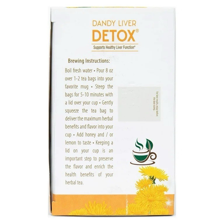 Lot Of 2’ Lifestyle Awareness Caffeine Free Dandy Liver Detox Tea, 20 Count Each