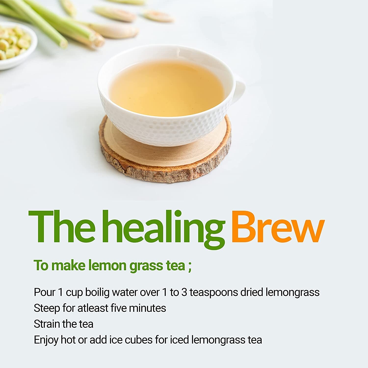 Akshit Organic Dried Lemongrass, Loose leaf tea, Te De Limon, 100% USDA Certifie