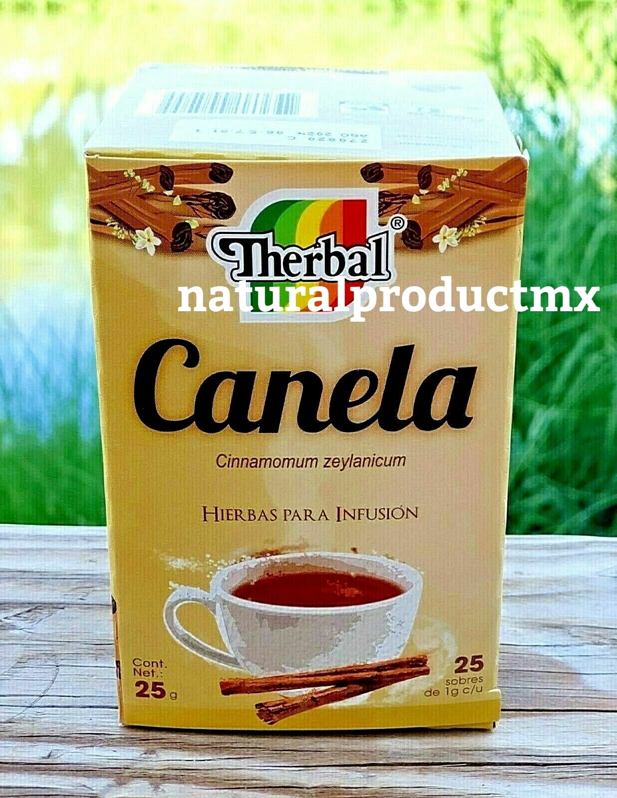 (2) Te de Canela ✅ Tea Cinnamon Infusion Herbs 50 bags 0.3 oz each By Therbal