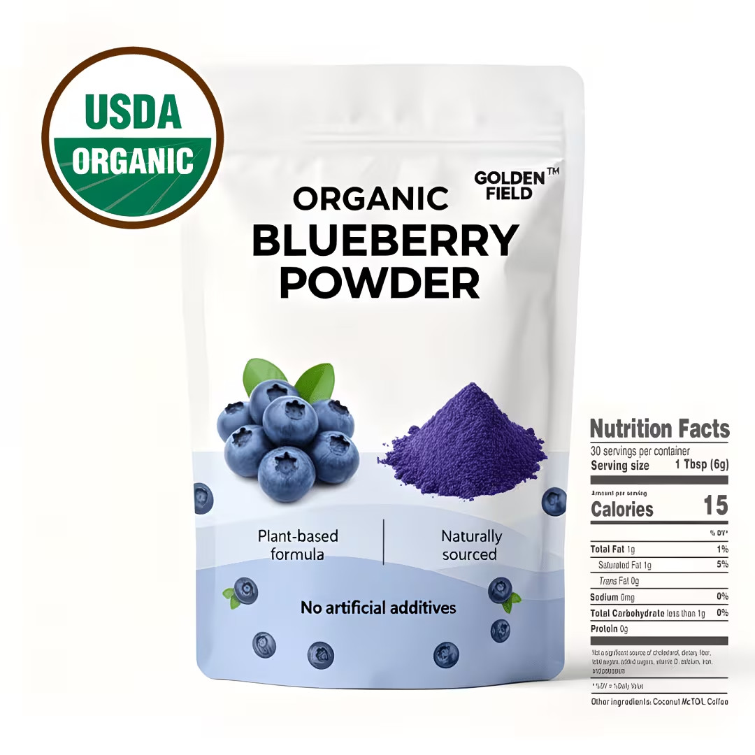 Organic Blueberry Powder 6.35 oz Drinks Pastries And Dessert Toppings