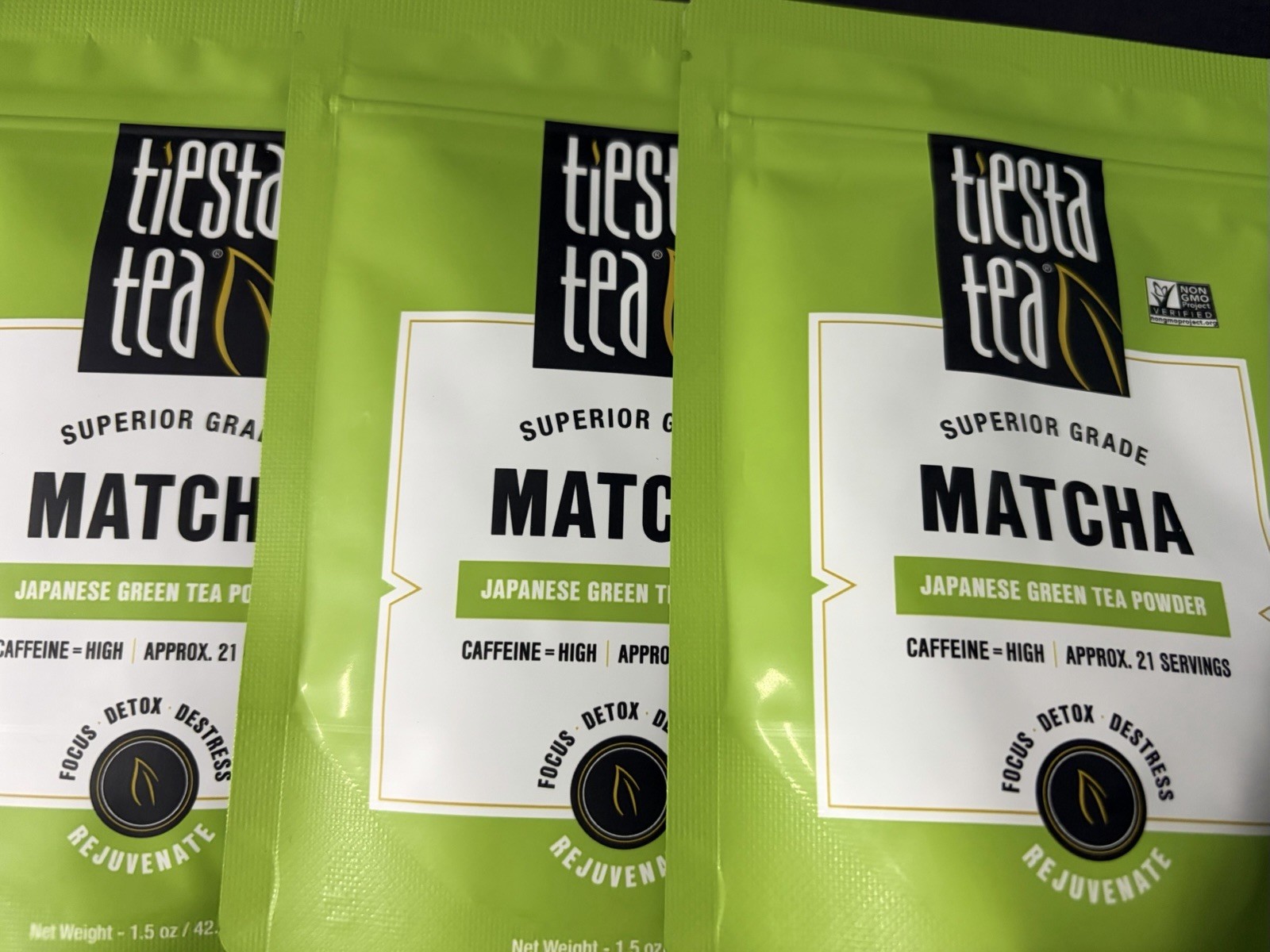 Tiesta Tea Matcha Superior 1.5 Oz (3 Packs ) Exp 02/2027