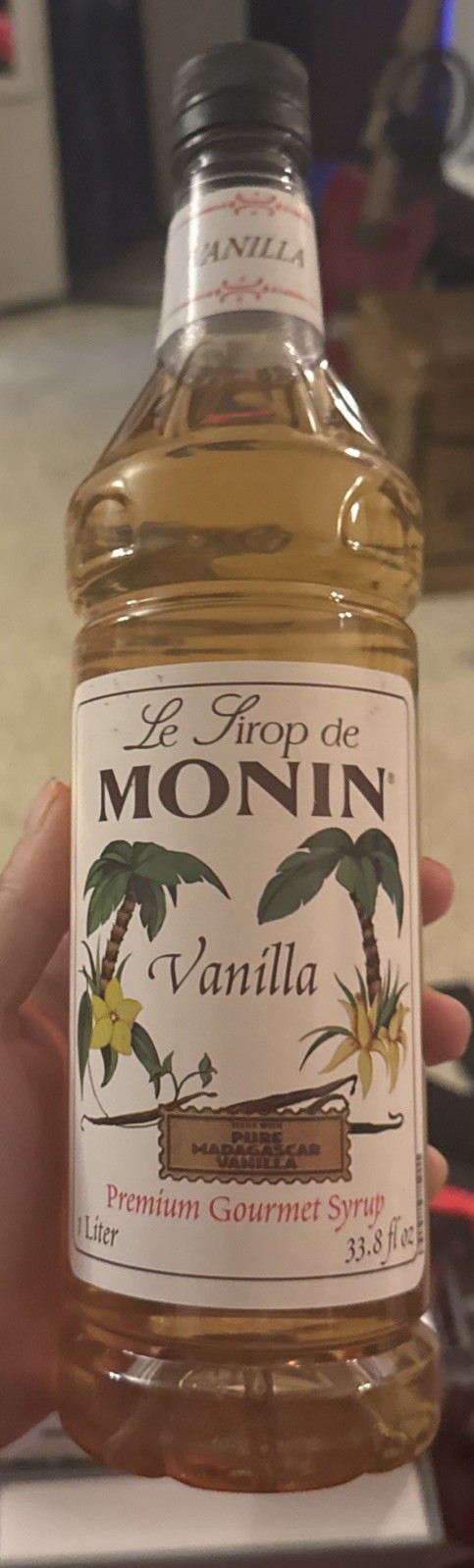 Monin Vanilla Syrup – Bottle (1L), h-vanilla, 1.0L