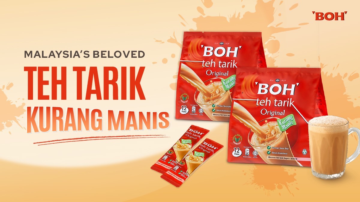 BOH 3in1 Tea TEH TARIK Kurang Manis Less Sweet 12’s (27g each)