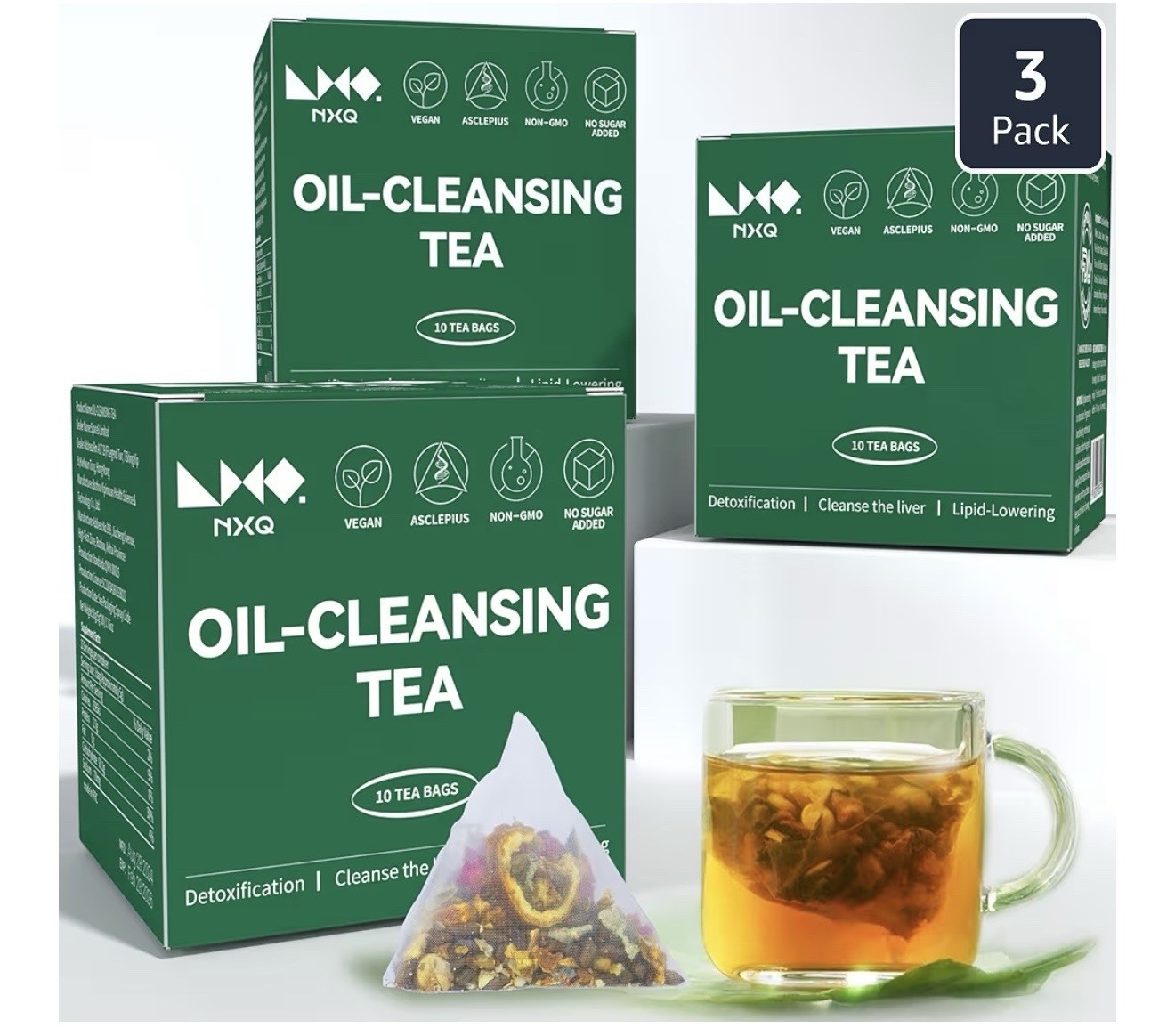 (30 Bags) Oil Cleansing Tea:Oil Reducing Tea-Traditional Recipe Tea with 9 Herba