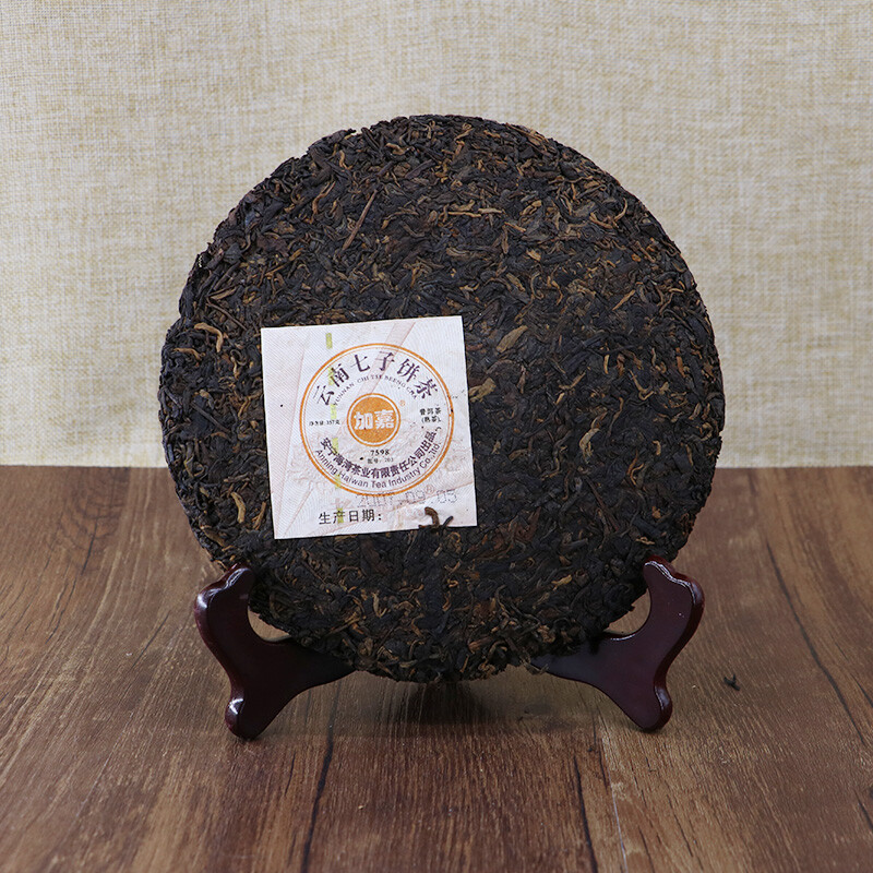 Lao Tong Zhi JIA JIA 7598 Anning Haiwan Yunnan Pu-erh Tea Cake 2007 357g Ripe
