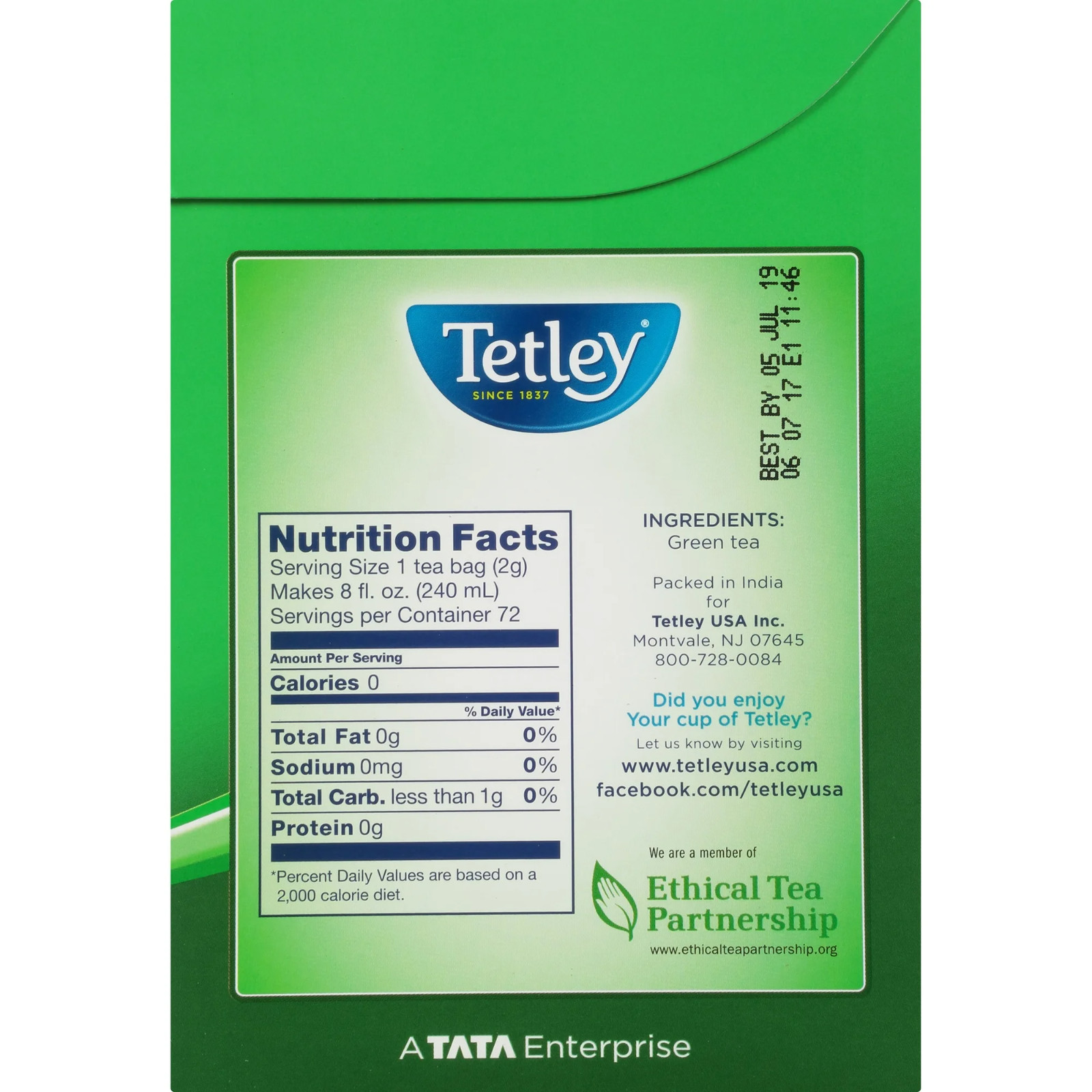 Tetley Black & Green Tea Bags 72 Count | Classic Flavor | Fast Free Shipping