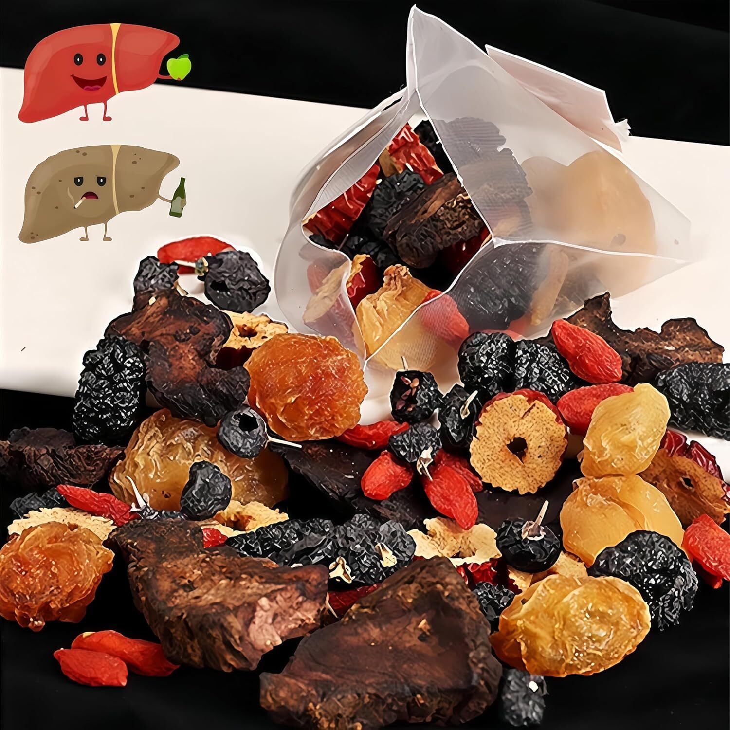 Kidney Ginseng Five Treasure Tea -Eight Treasure Tea with Wolfberry & Mulberry