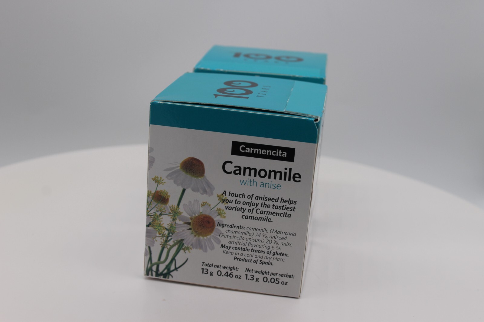 2 Carmencita Camomile Tea. Manzanilla (10 bags/each box ) 13g (0.46oz).