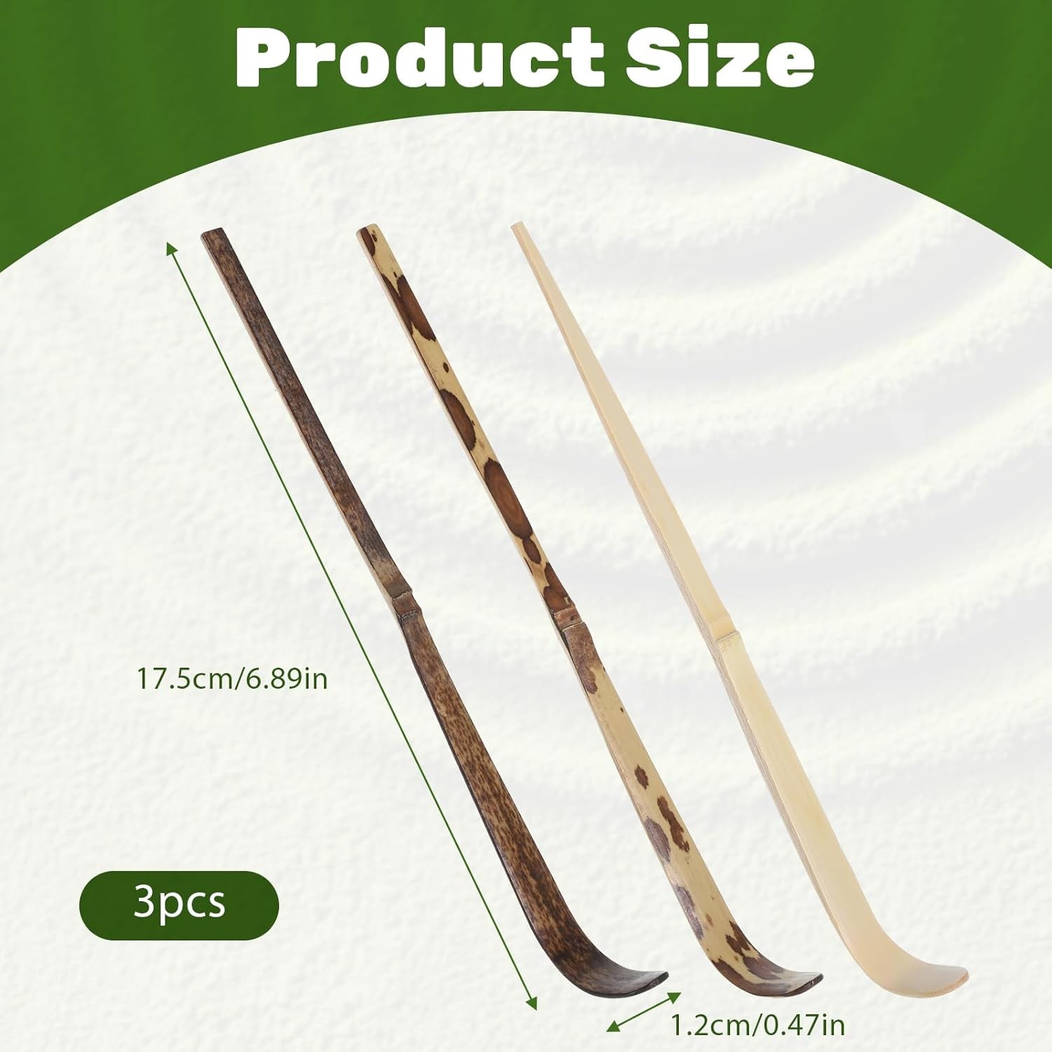 3PCS Bamboo Matcha Spoon Japanese Chashaku Tea Scoop Powder Coffee Spices
