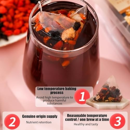 Monbrizz kidney tea formula Ginseng Six treasure tea te divina maca root Goji…