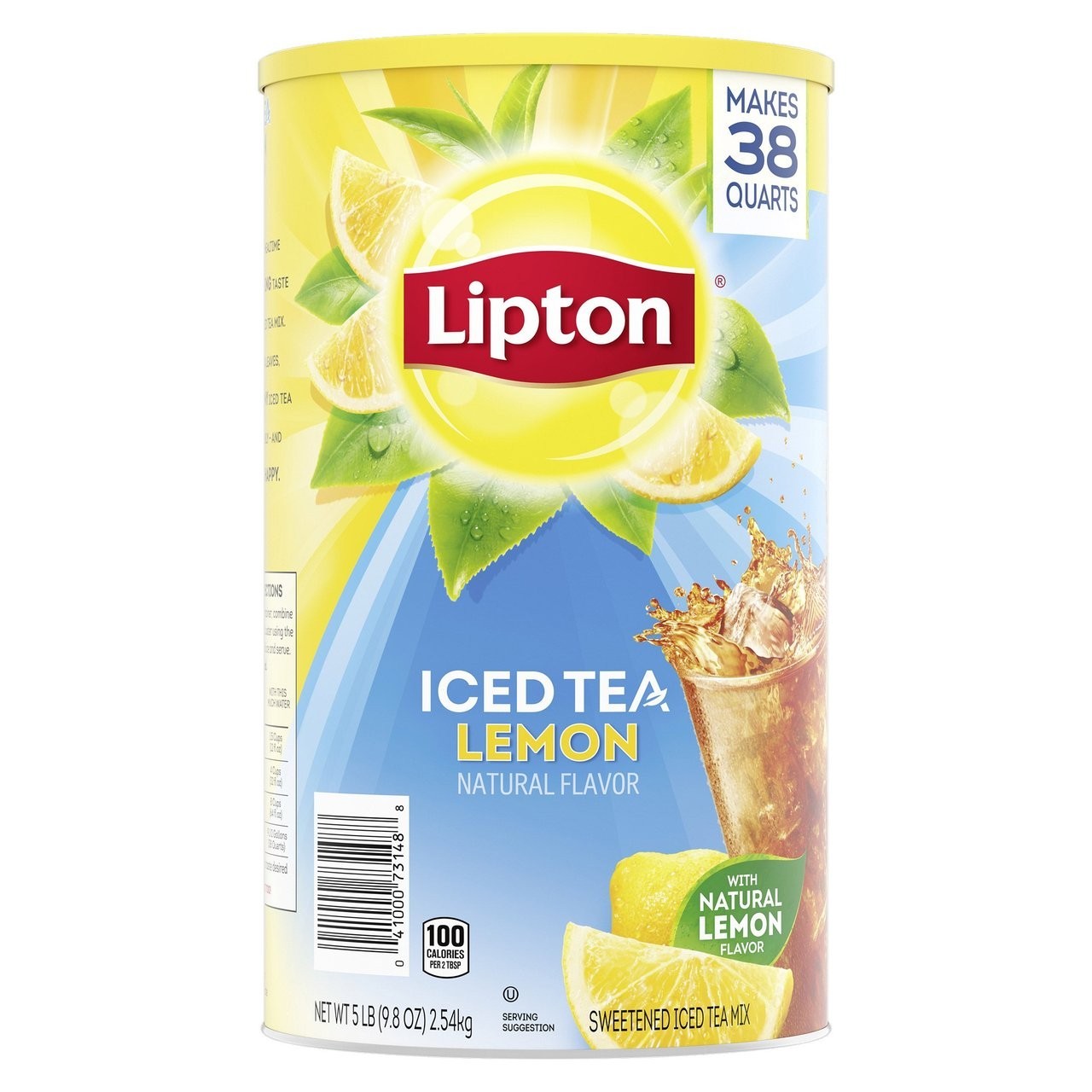 Lipton Sweetened Iced Tea Mix Lemon 89.8 oz Drink Mix NEW Great Price