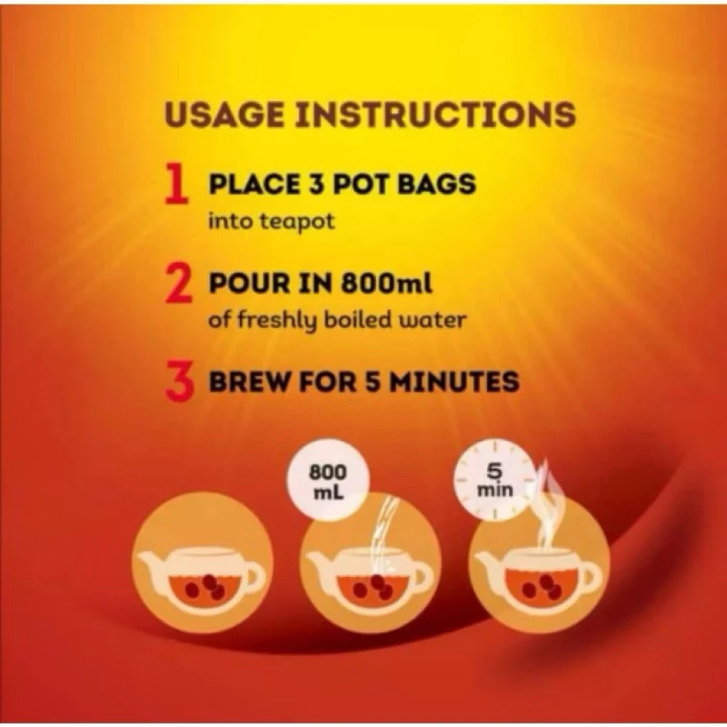 LIPTON YELLOW LABEL BLACK TEA 2 X 100S (2G) – FREE SHIPPING