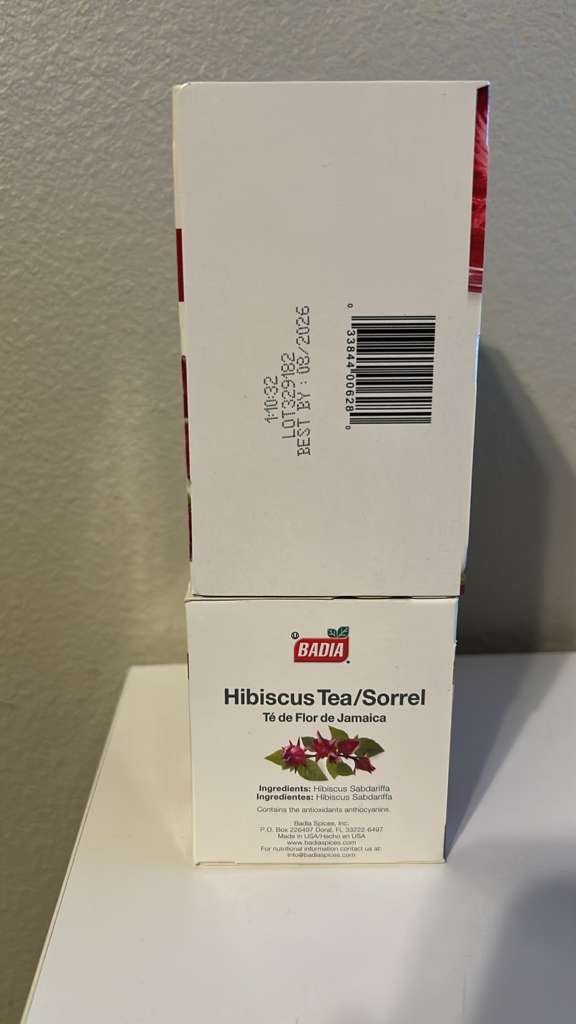 Badia Hibiscus Tea Sorrel. Te de Flor de Jamaica. Natural Antioxidante (2 PACK)
