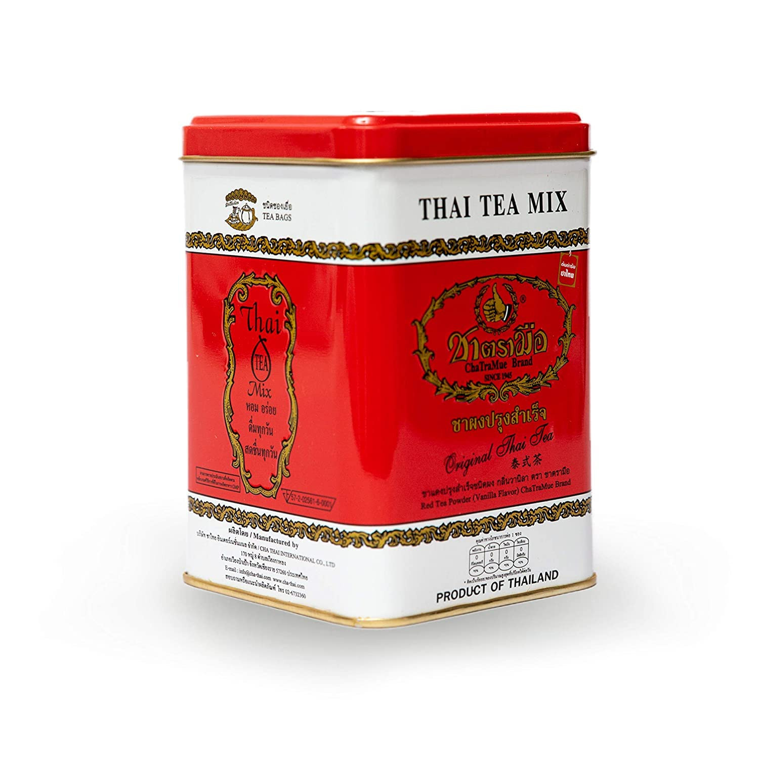 Number One Original Thai Tea Bags Red Label for Iced Tea, Milk Tea or Boba Tea B