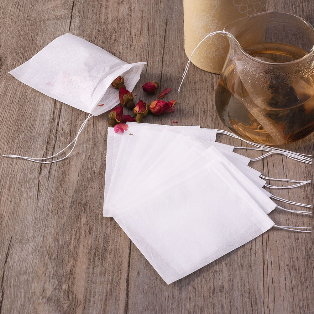 loose tea filter bags food strainer bag Drawstring Tea Bag Filter Portable Paper