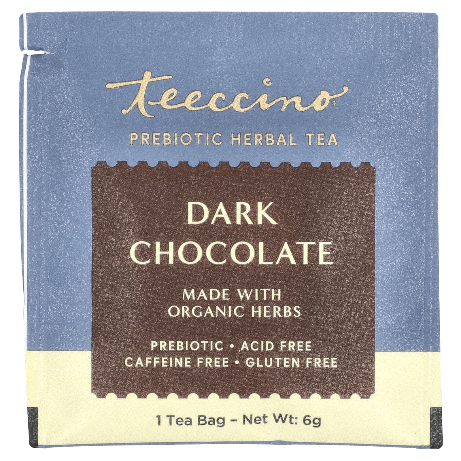 Prebiotic Herbal Tea, Dark Chocolate, Caffeine Free, 10 Tea Bags, 2.12 oz (60 g)