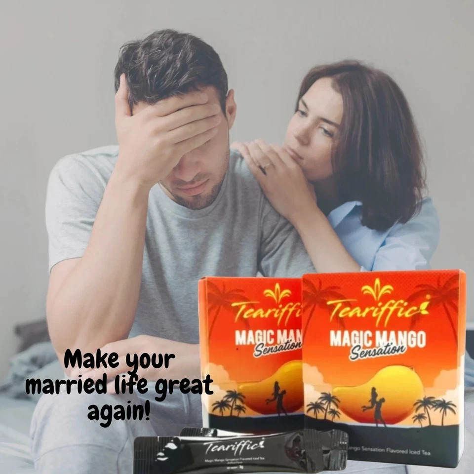 Teariffic Magic Mango Sensation Sexual Men Herb Energy Coffee 2 Box (24 Sachets)