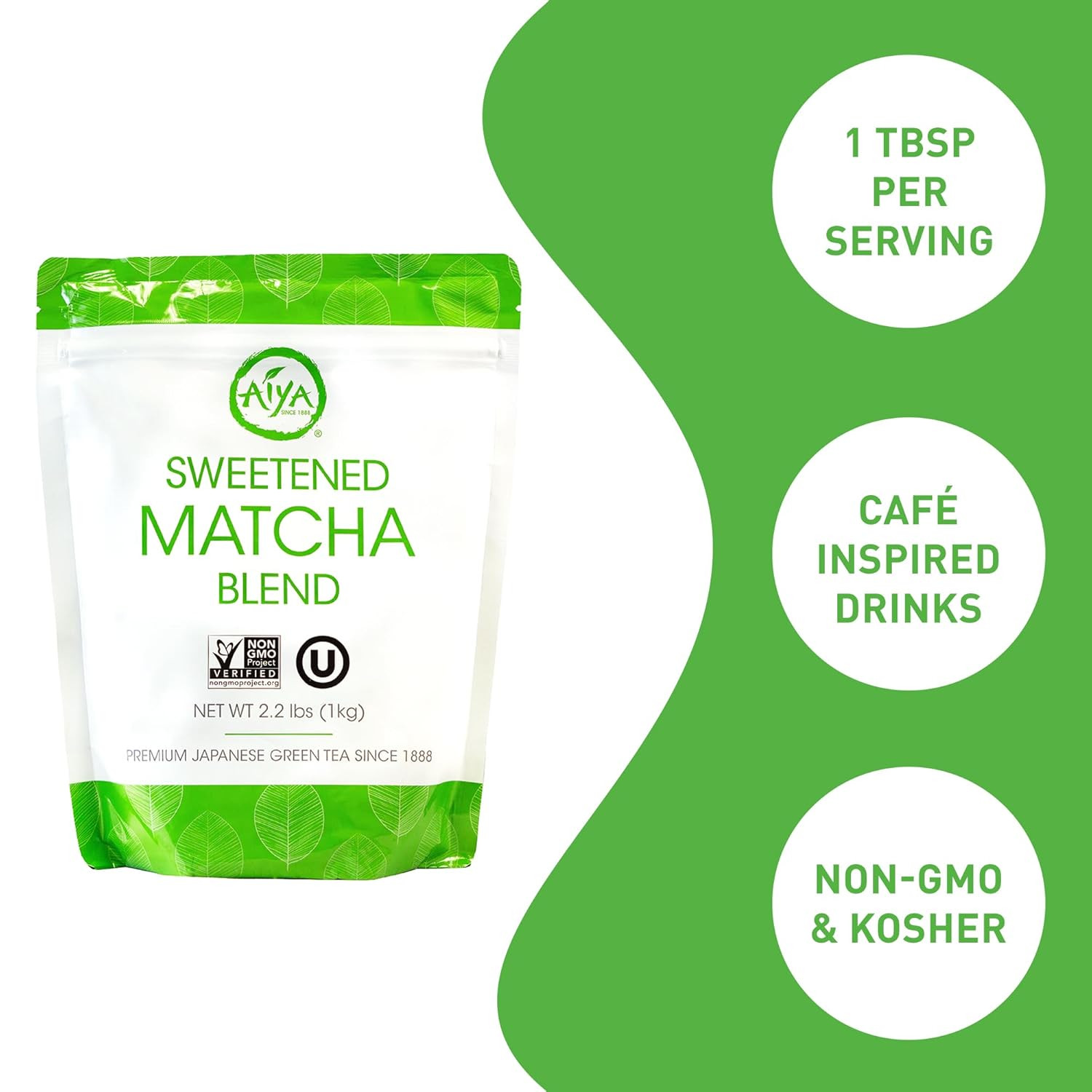 Sweetened Matcha Blend Powder – Antioxidant-Rich Latte & Smoothie Mix 1Kg