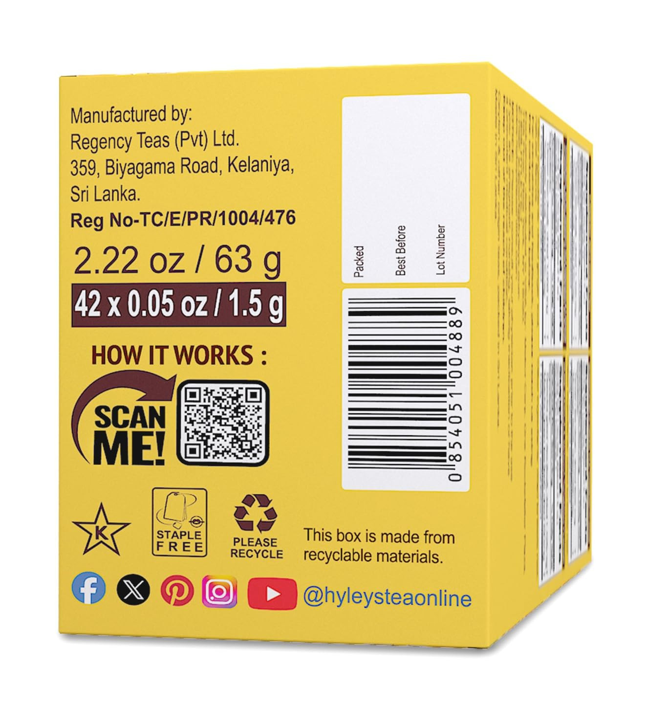 Turmeric Tea – Assorted Flavors – 42 Tea Bags – Wellness Herbal Supplement