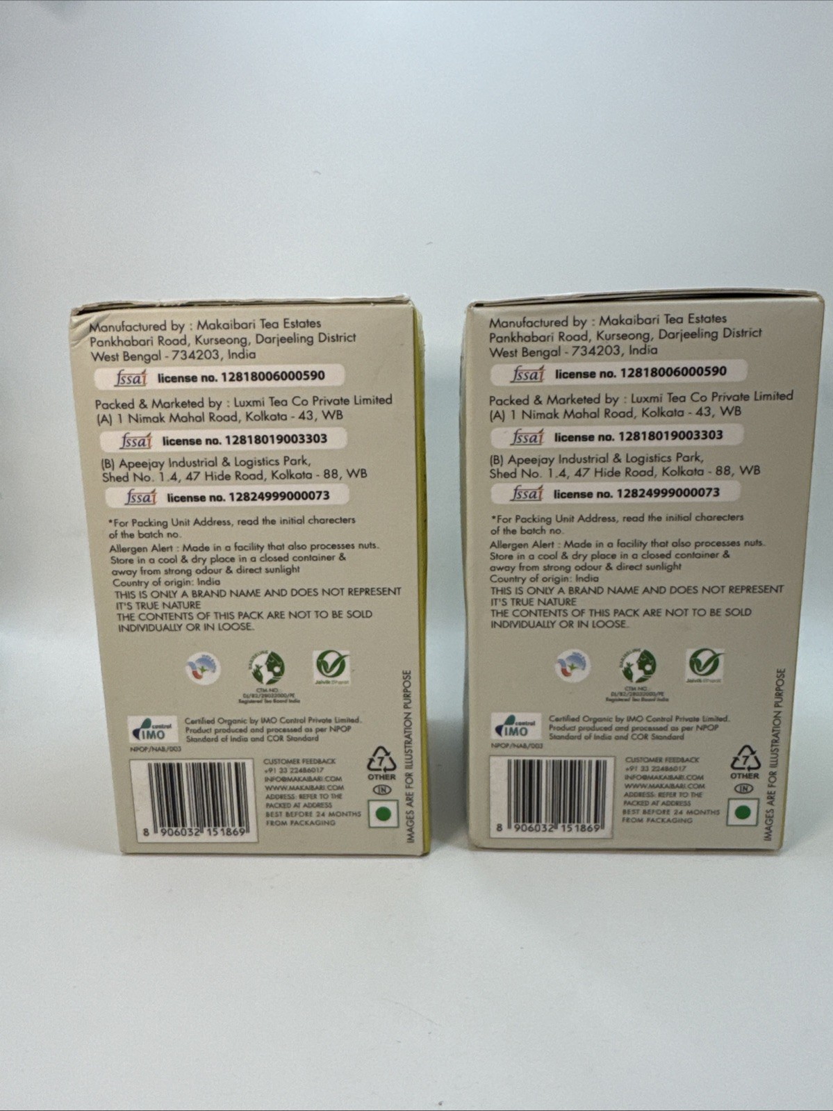2x Makaibari Tea Treasures Darjoolong Tea USDA Certified 100 Grams Total 07/2026