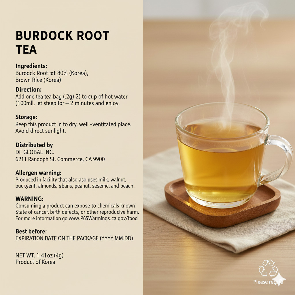 Damtuh Korean Burdock Root Tea 담터 우엉차, Herbal Tea Bags – Caffeine Free