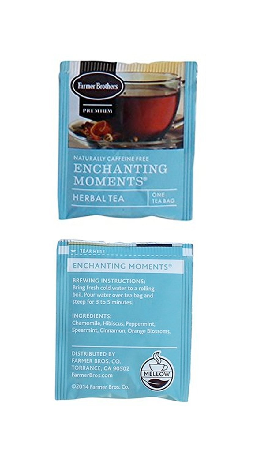Enchanting Moments Herbal Tea 25 Count Caffeine Free Chamomile Mint Hibiscus