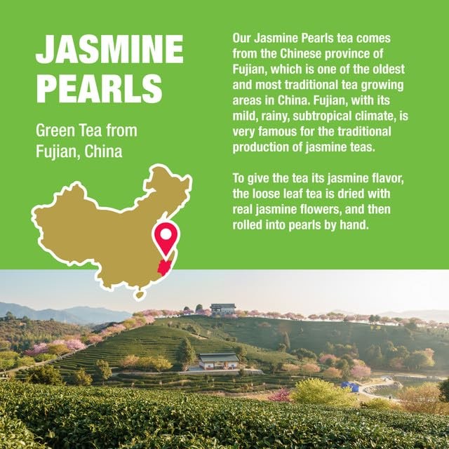 Tiesta Tea – Jasmine Pearls Green Tea, Loose Leaf, Single Origin Premium Jasm…